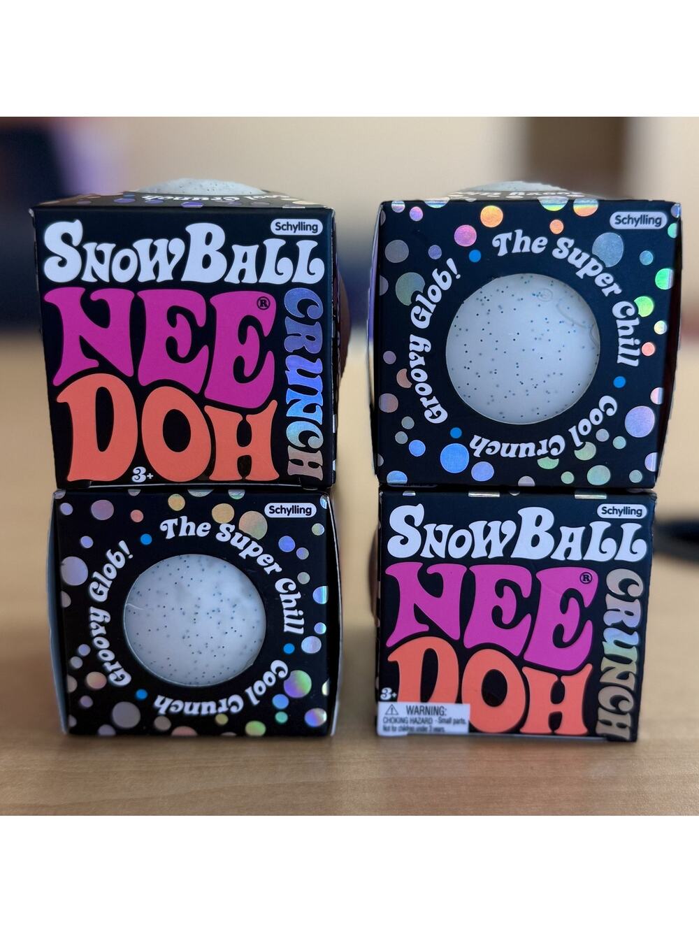 Authentic Schylling NeeDoh Snowball Crunch Squishy Sensory Fidget Toy New RARE